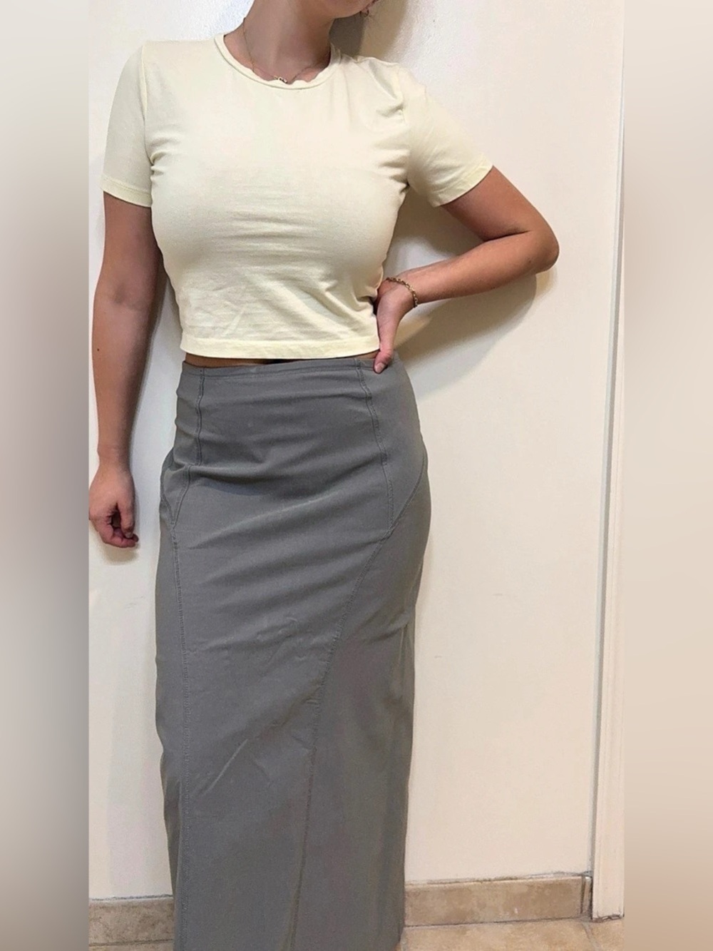 Gray Maxi Skirt Like New